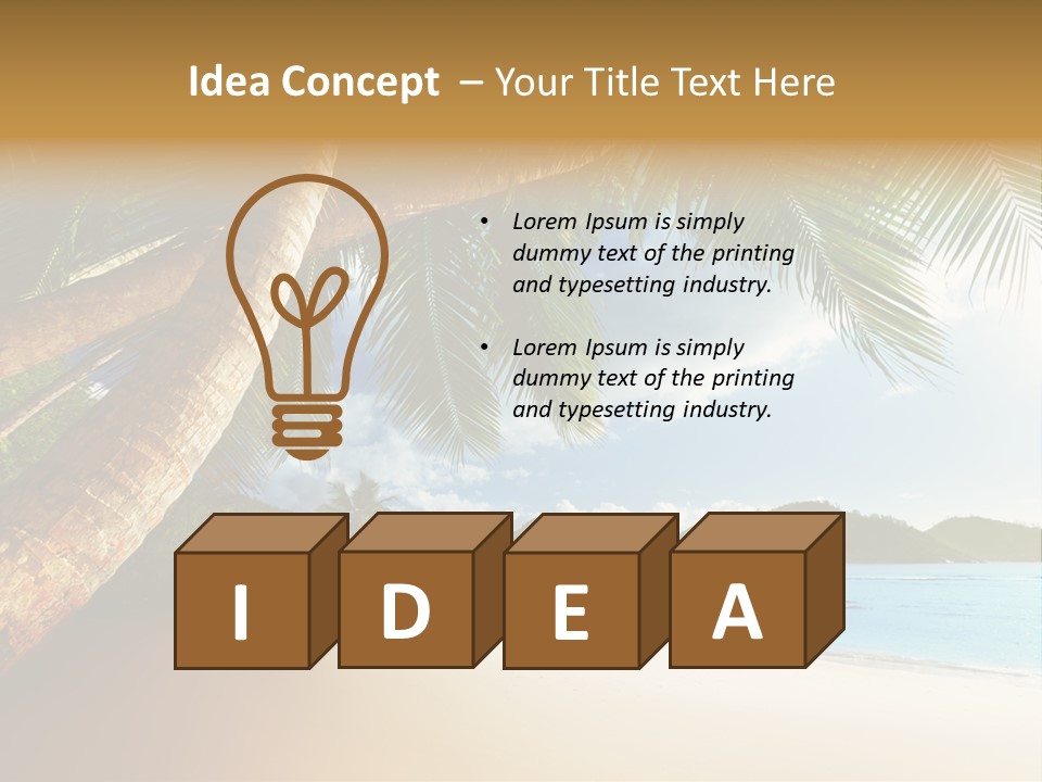 Island Down Idyllic PowerPoint Template