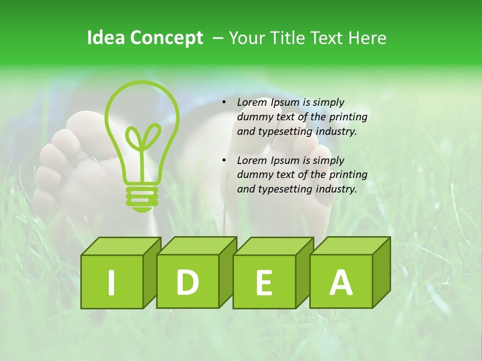 Flower Picnic Laying PowerPoint Template