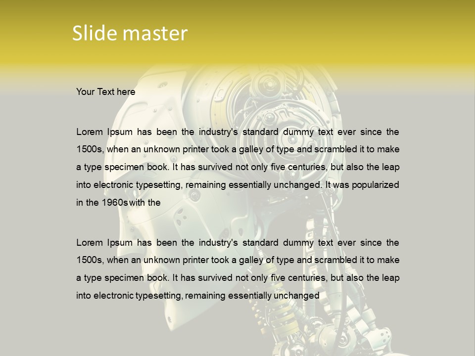 Man Listen Music PowerPoint Template