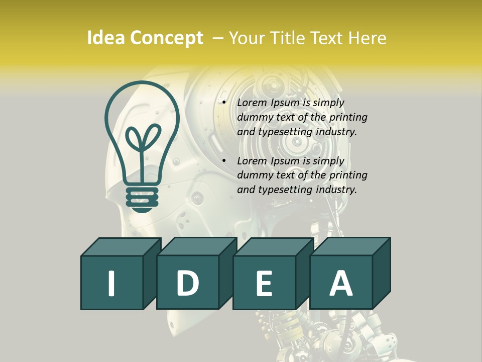 Man Listen Music PowerPoint Template