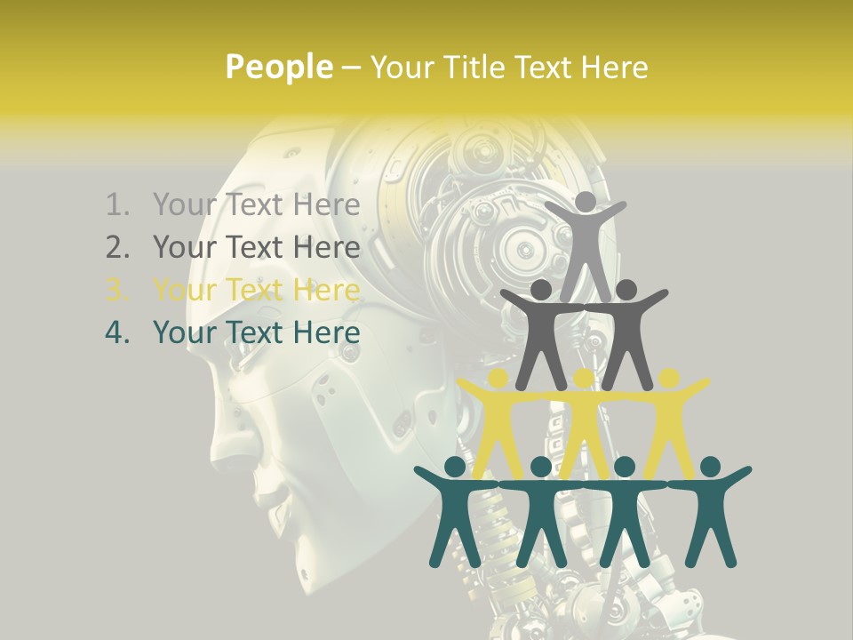 Man Listen Music PowerPoint Template