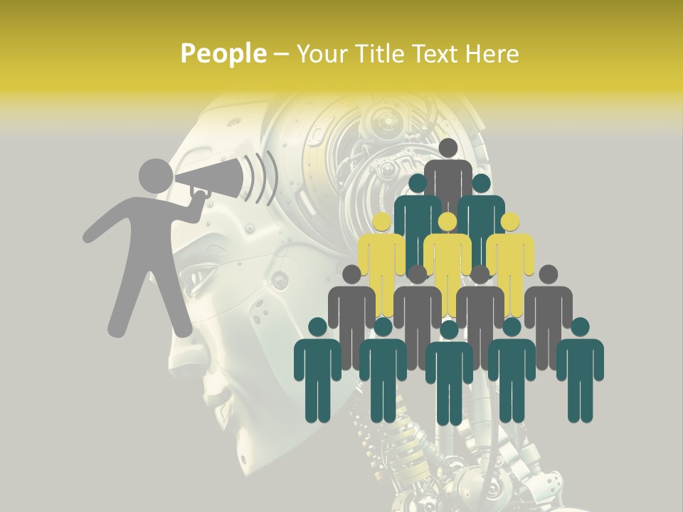 Man Listen Music PowerPoint Template