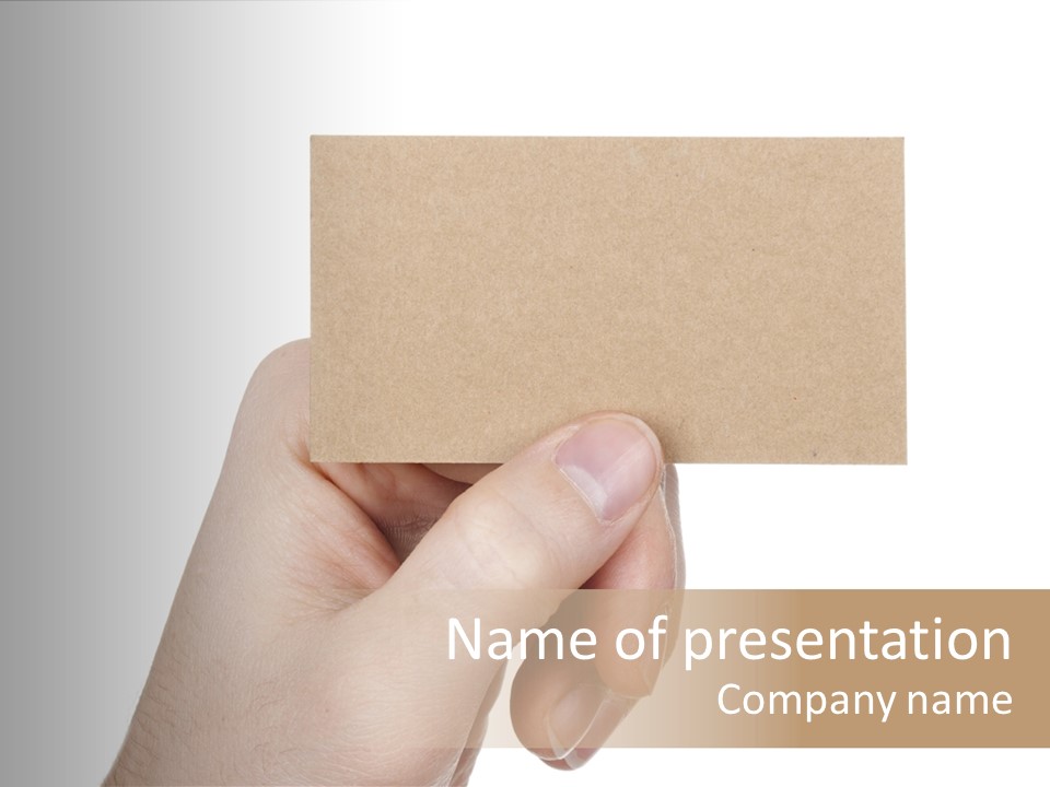 Advertise Arm Banner PowerPoint Template