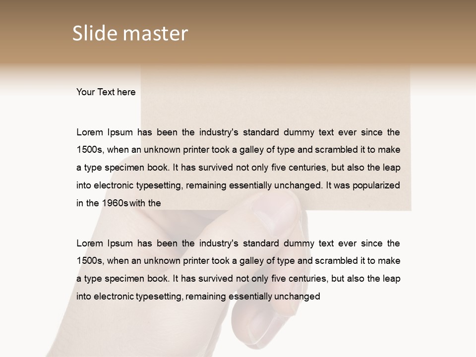 Advertise Arm Banner PowerPoint Template