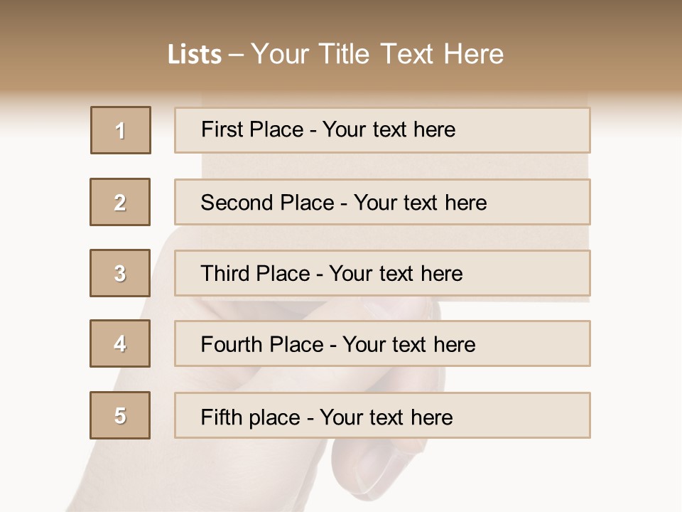 Advertise Arm Banner PowerPoint Template