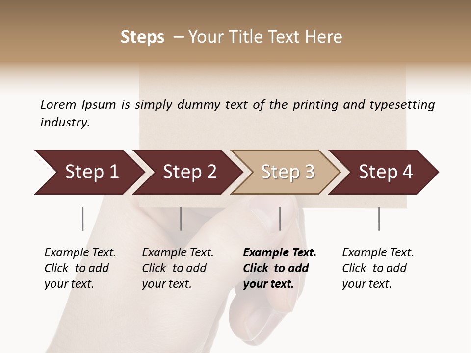 Advertise Arm Banner PowerPoint Template