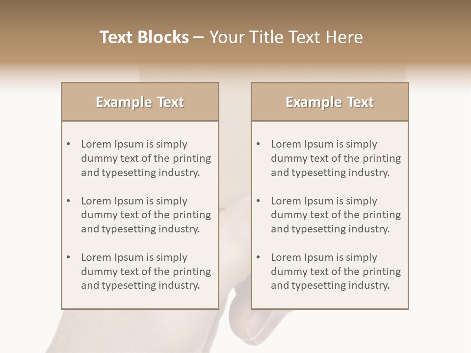 Advertise Arm Banner PowerPoint Template