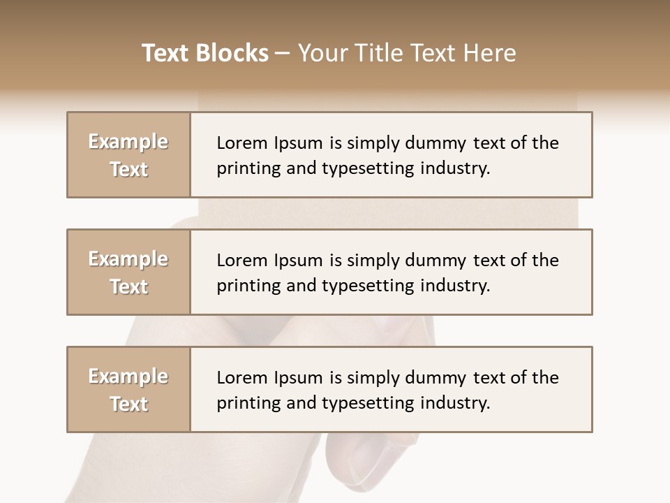 Advertise Arm Banner PowerPoint Template