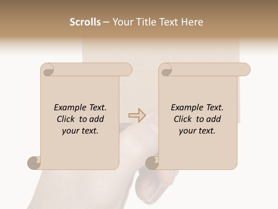 Advertise Arm Banner PowerPoint Template