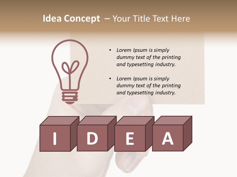 Advertise Arm Banner PowerPoint Template