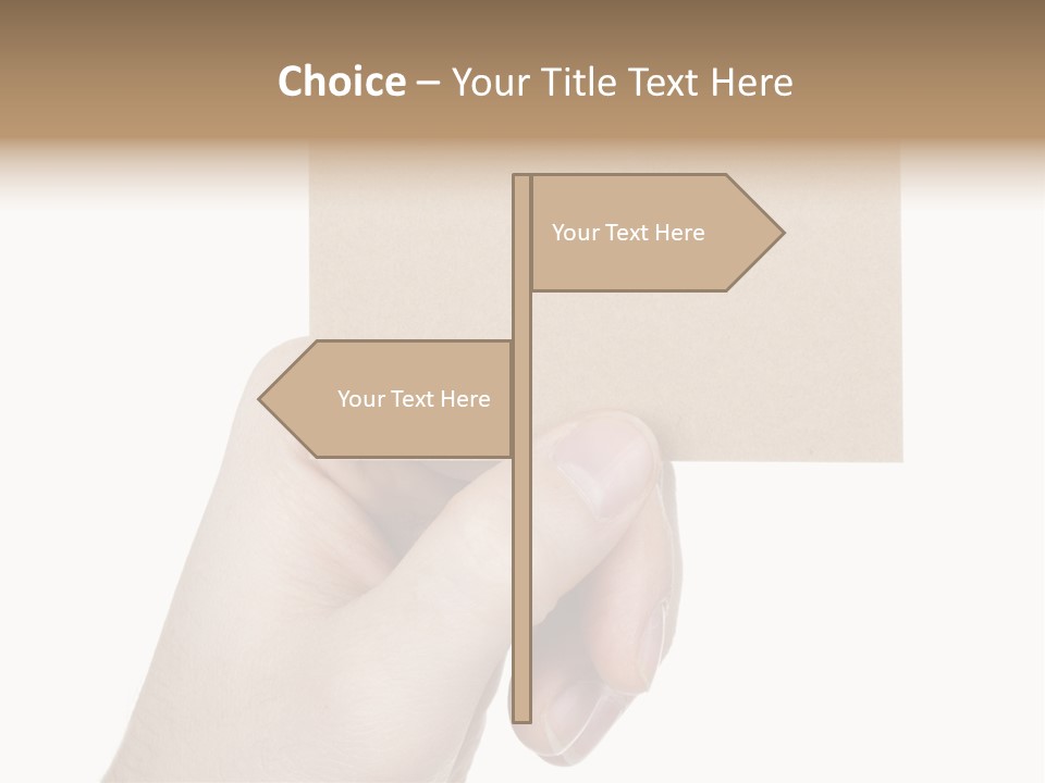 Advertise Arm Banner PowerPoint Template