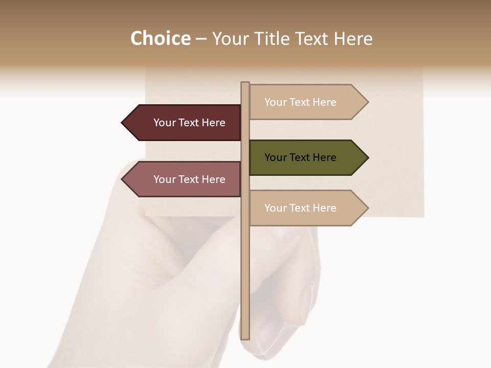 Advertise Arm Banner PowerPoint Template