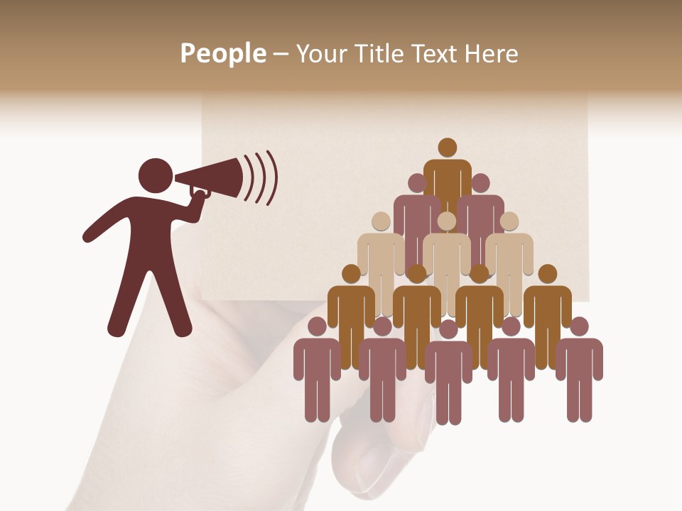 Advertise Arm Banner PowerPoint Template