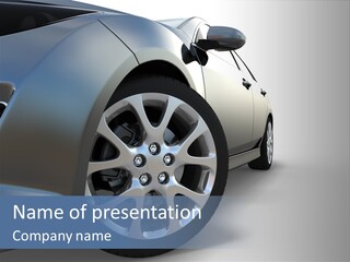 Design Orange Car PowerPoint Template