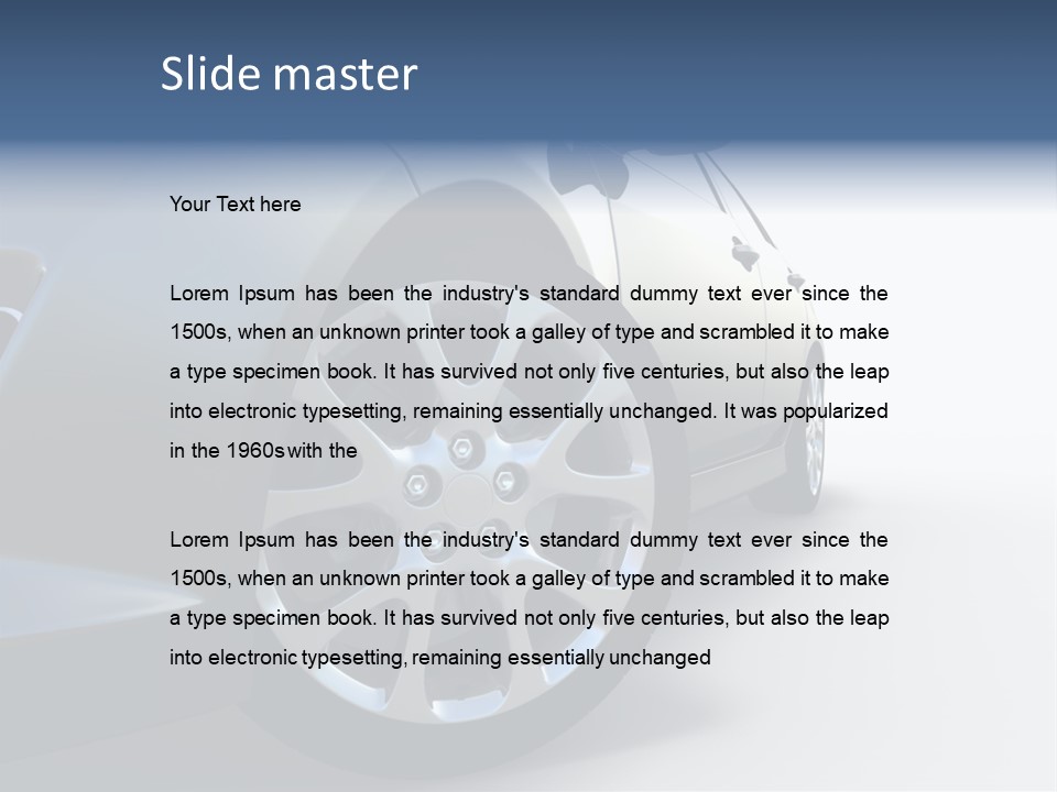 Design Orange Car PowerPoint Template