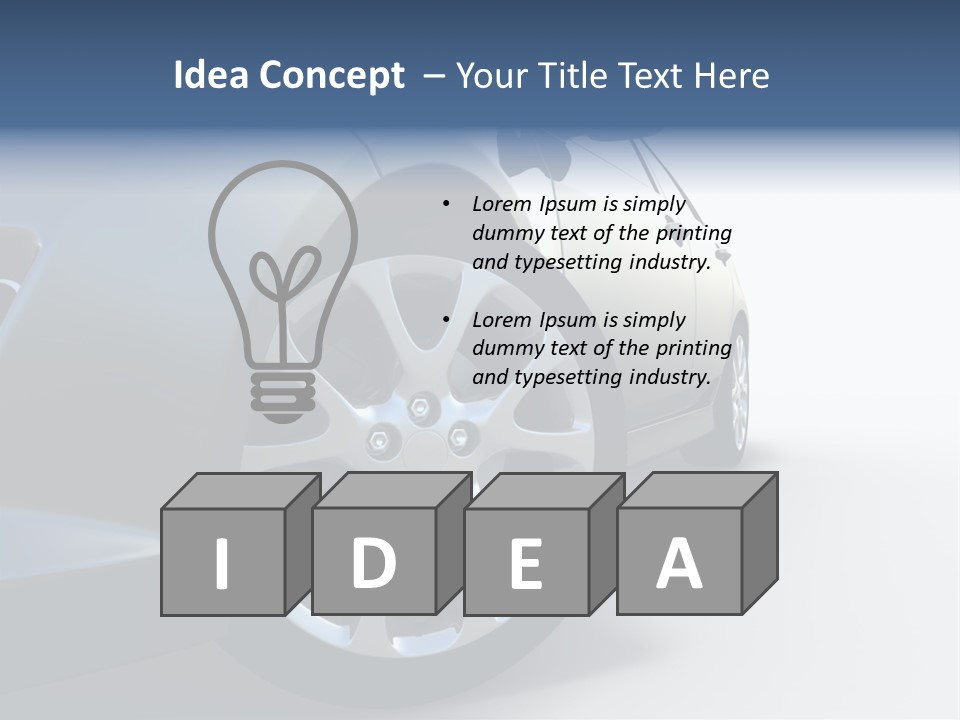 Design Orange Car PowerPoint Template