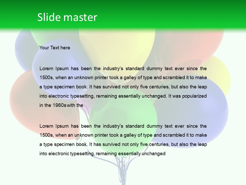 String Burst Happy PowerPoint Template