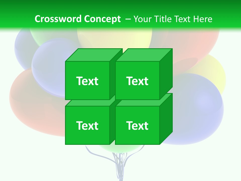 String Burst Happy PowerPoint Template