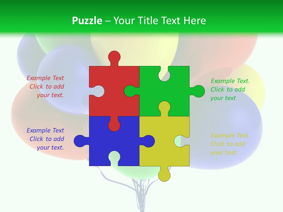 String Burst Happy PowerPoint Template