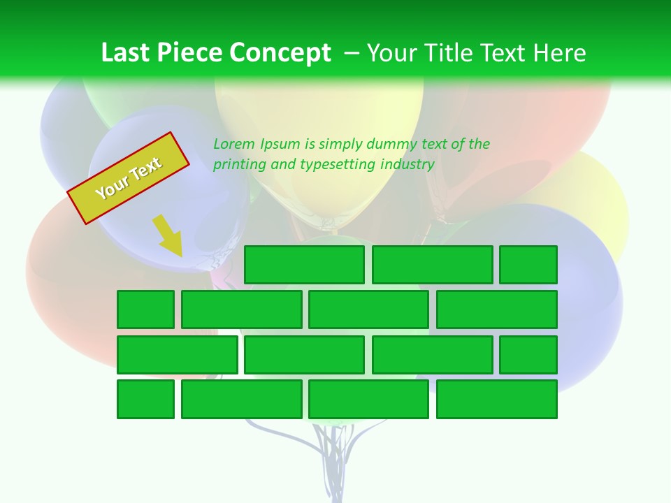 String Burst Happy PowerPoint Template