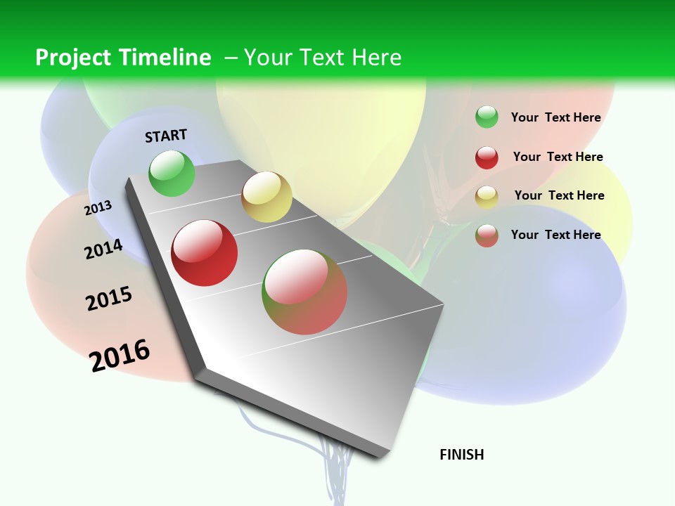 String Burst Happy PowerPoint Template