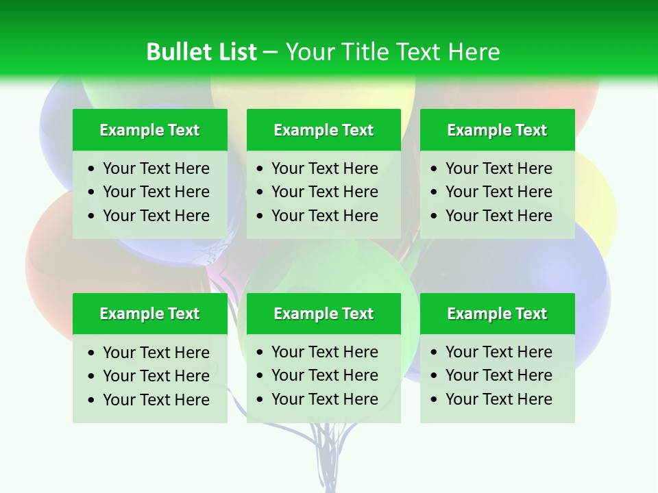 String Burst Happy PowerPoint Template