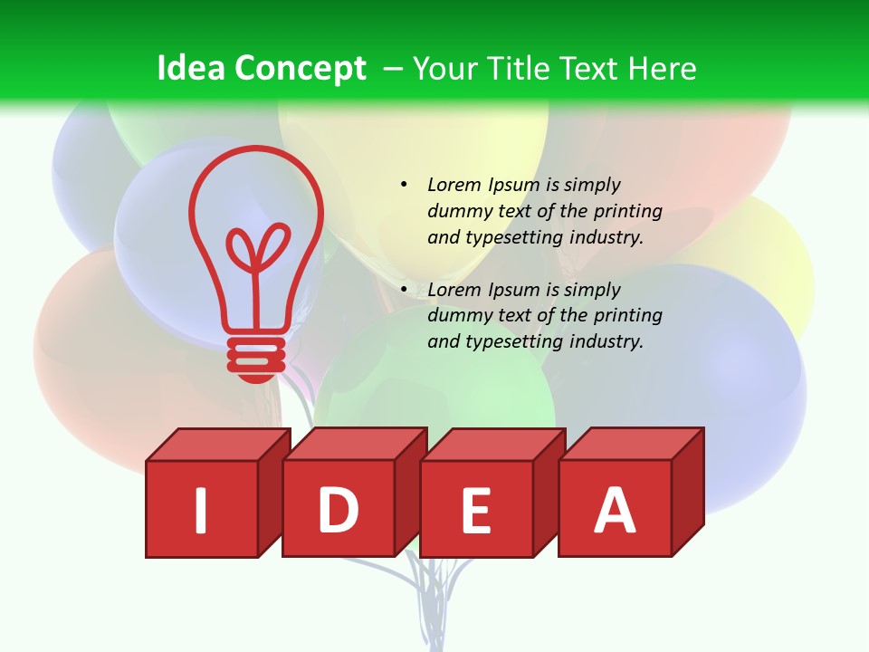 String Burst Happy PowerPoint Template