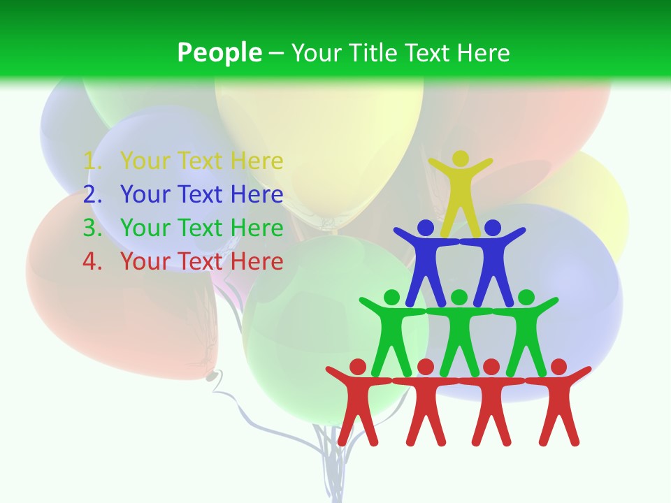 String Burst Happy PowerPoint Template