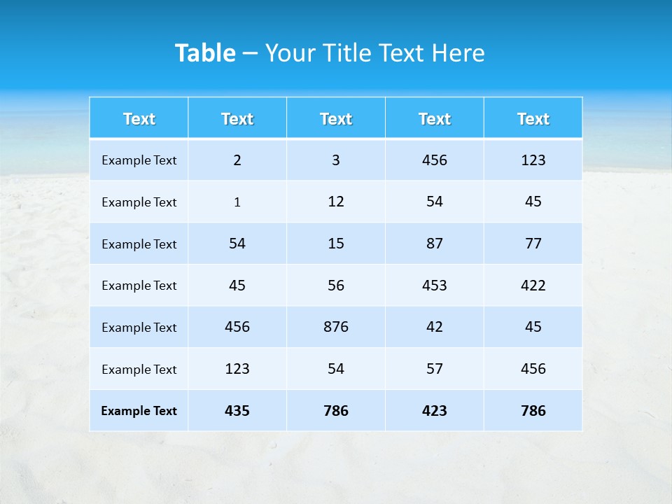 Beauty Summer White PowerPoint Template