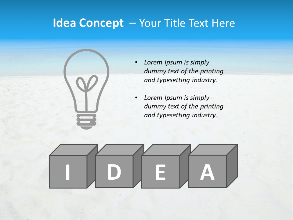 Beauty Summer White PowerPoint Template