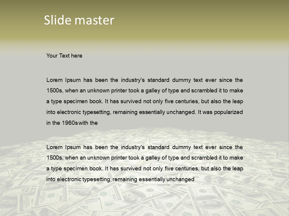 Bank Dollars States PowerPoint Template