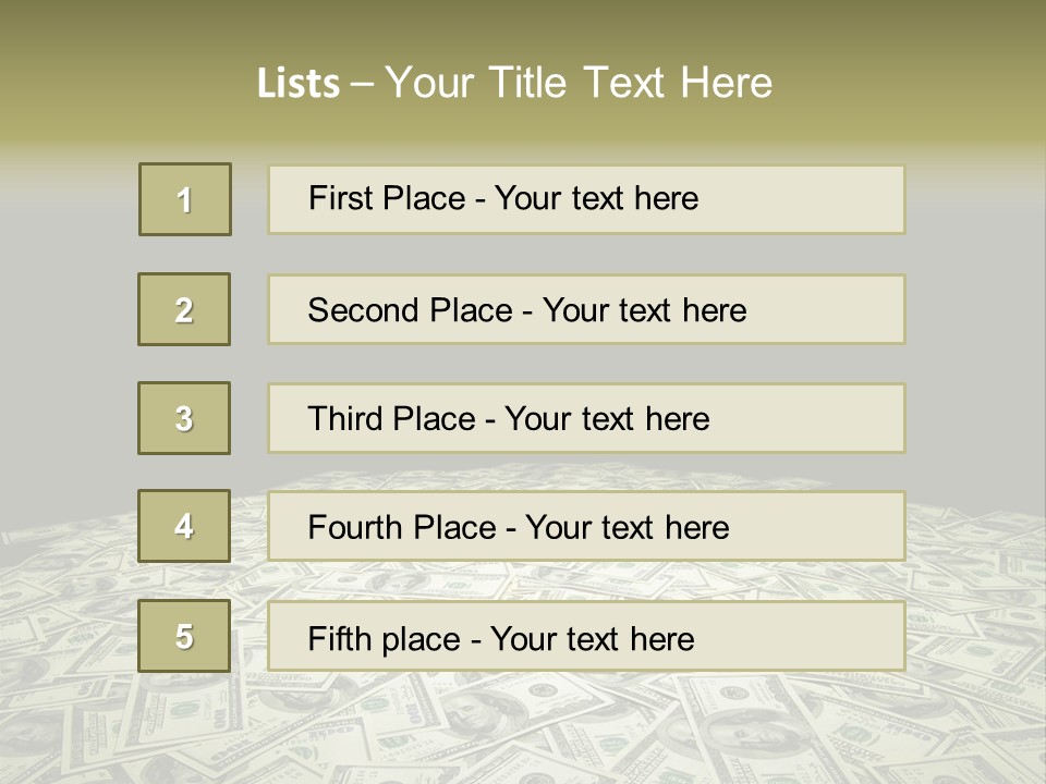 Bank Dollars States PowerPoint Template