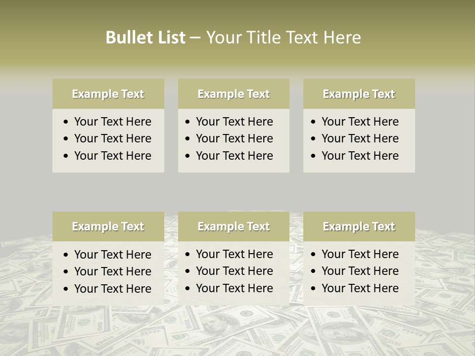 Bank Dollars States PowerPoint Template