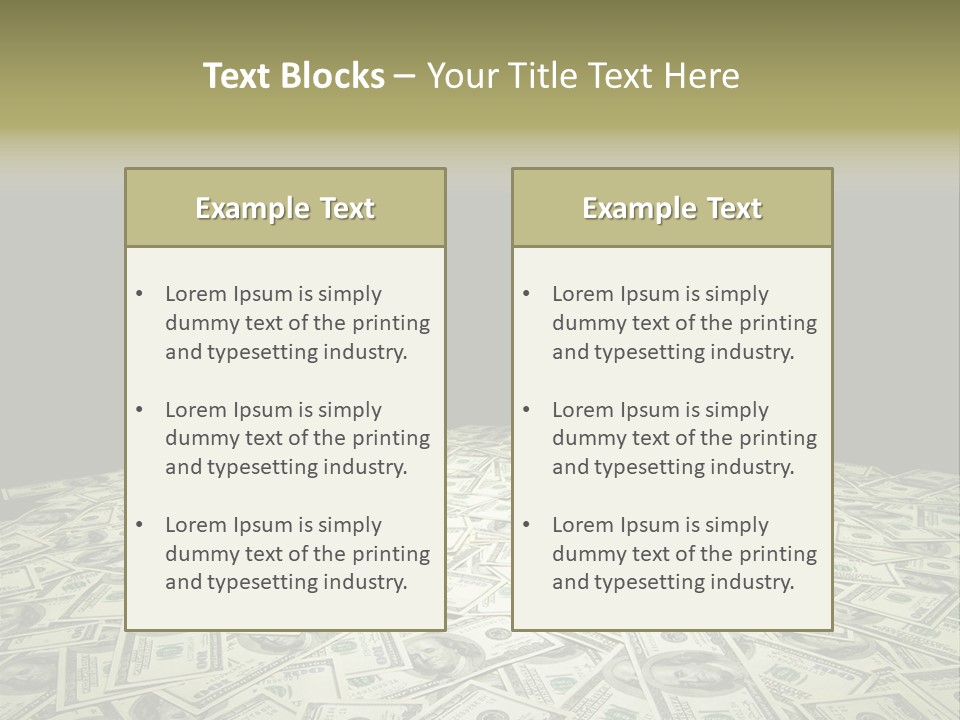Bank Dollars States PowerPoint Template