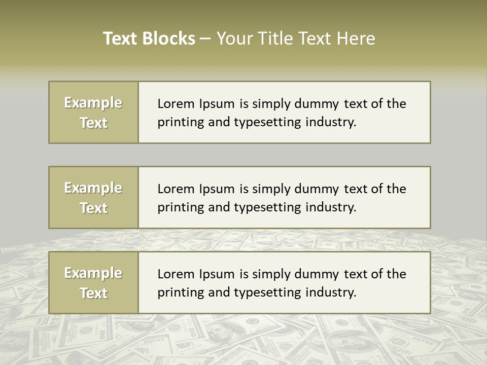 Bank Dollars States PowerPoint Template
