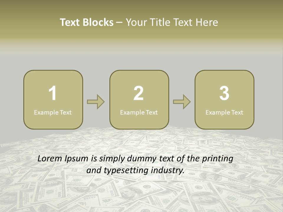 Bank Dollars States PowerPoint Template