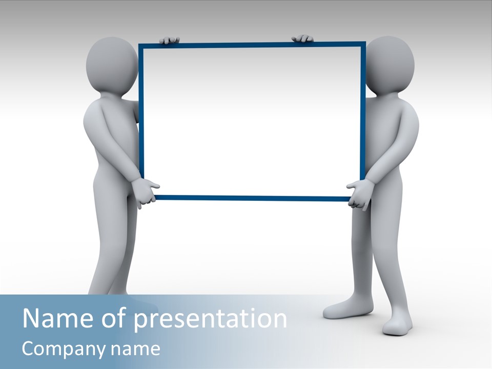 White Advert Card PowerPoint Template