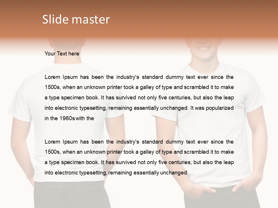 Clothing T Shirt White Beauty PowerPoint Template