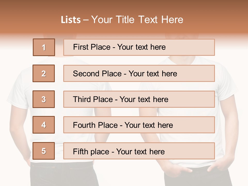 Clothing T Shirt White Beauty PowerPoint Template