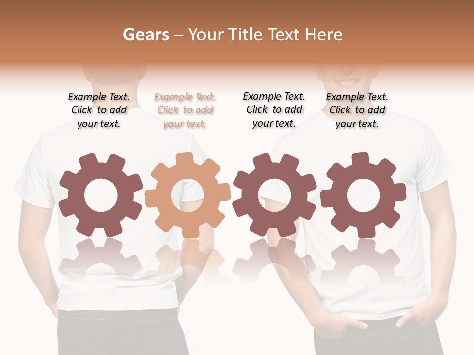 Clothing T Shirt White Beauty PowerPoint Template