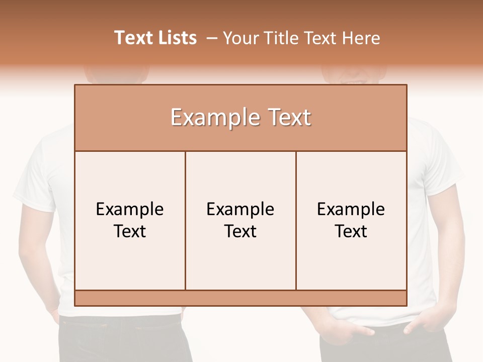 Clothing T Shirt White Beauty PowerPoint Template