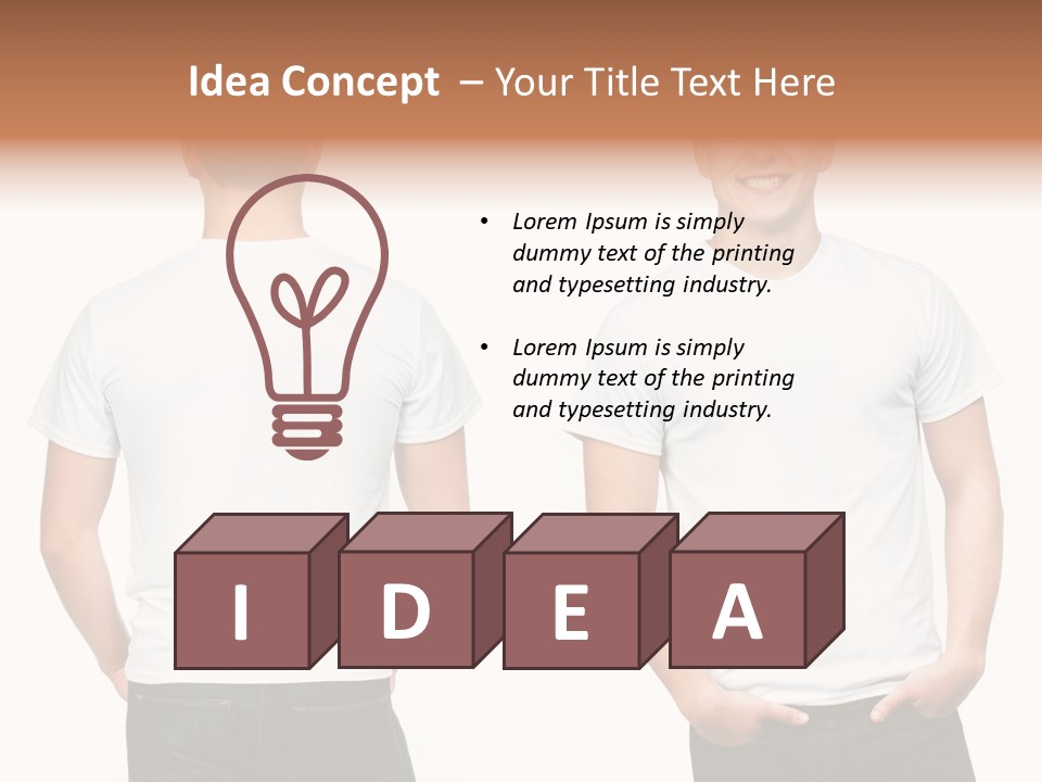 Clothing T Shirt White Beauty PowerPoint Template