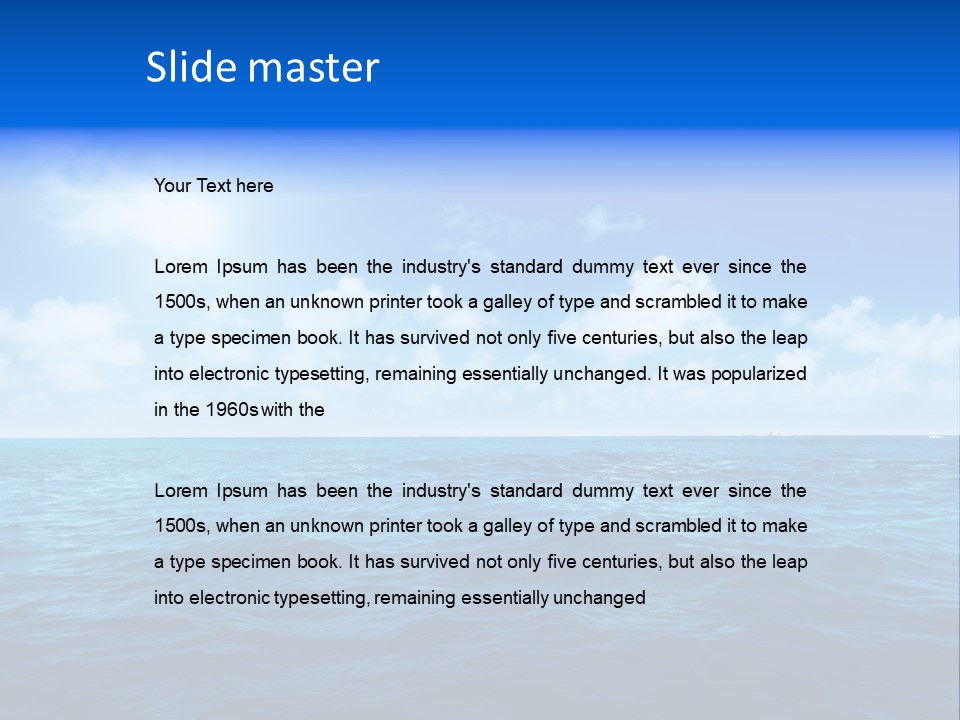 Bay Travel Paradise PowerPoint Template