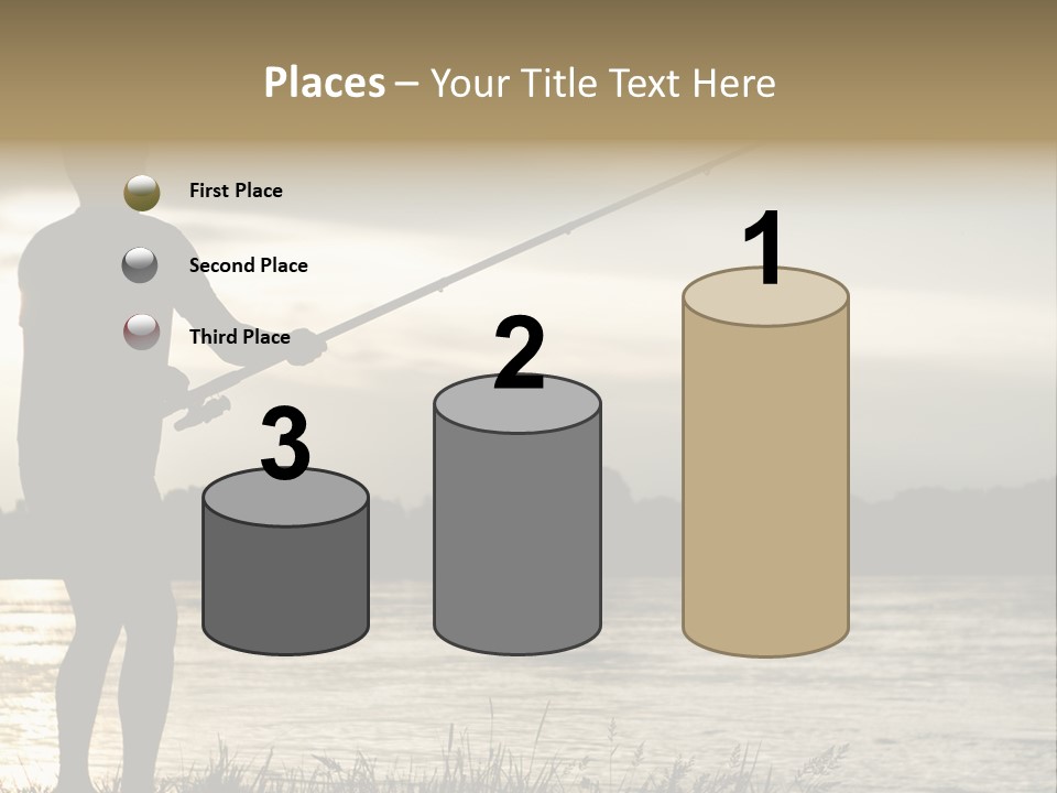 Lure Silhouette Lake PowerPoint Template