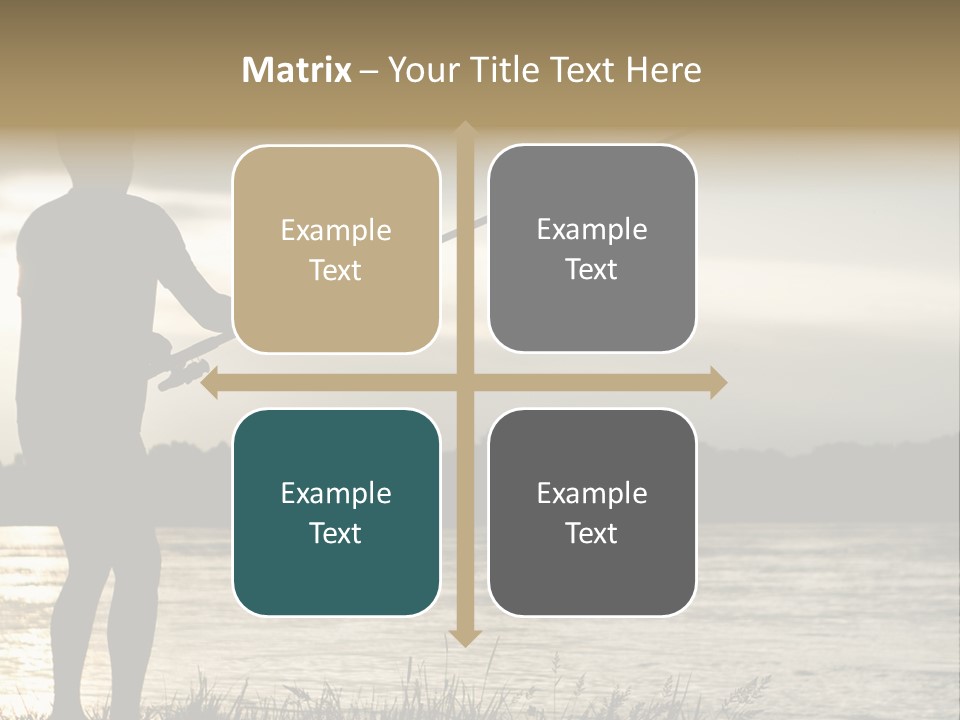 Lure Silhouette Lake PowerPoint Template