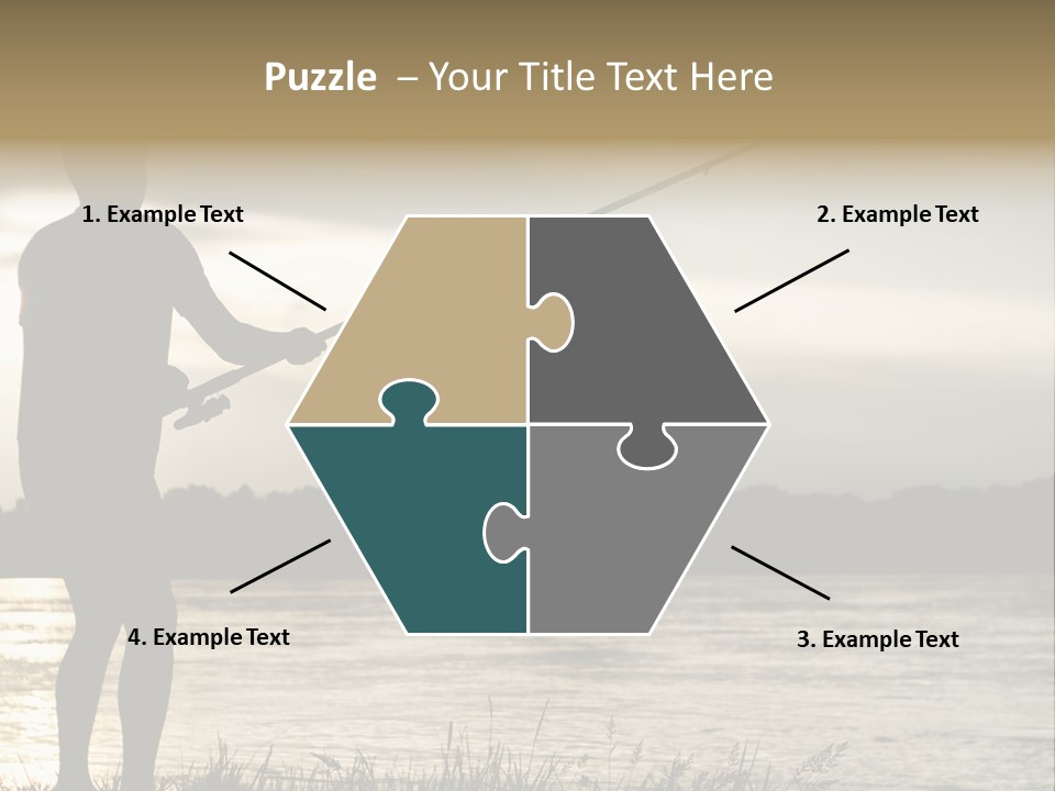 Lure Silhouette Lake PowerPoint Template