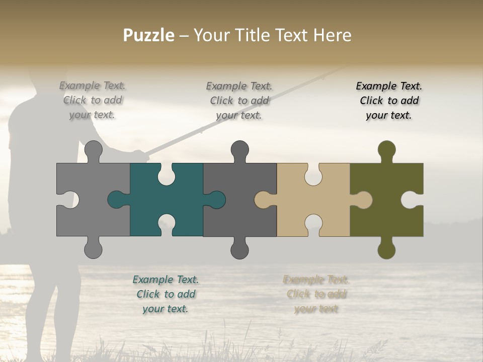 Lure Silhouette Lake PowerPoint Template