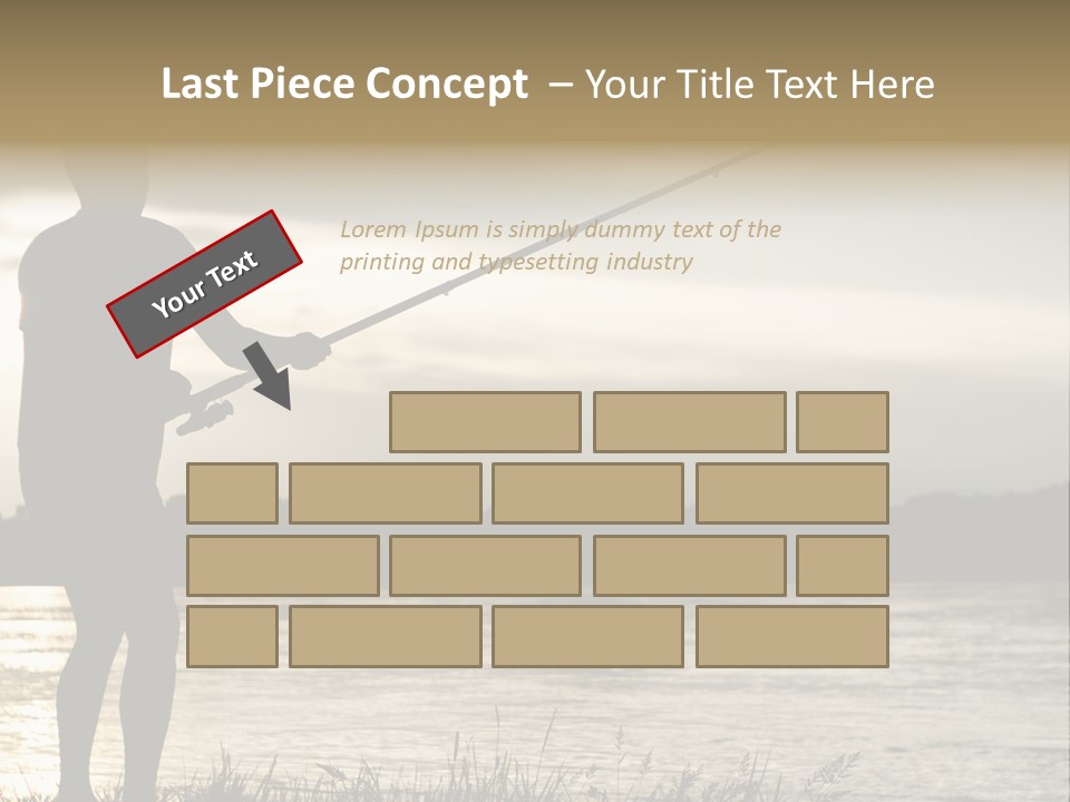 Lure Silhouette Lake PowerPoint Template