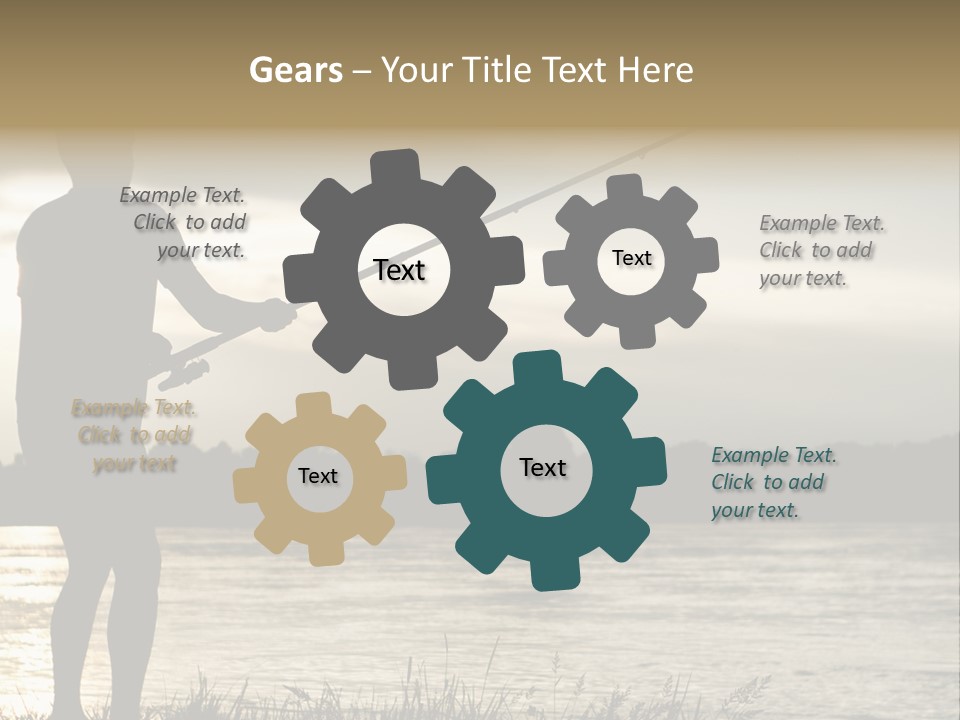 Lure Silhouette Lake PowerPoint Template