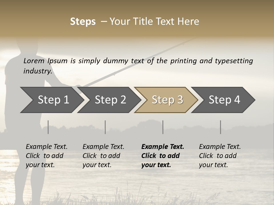 Lure Silhouette Lake PowerPoint Template